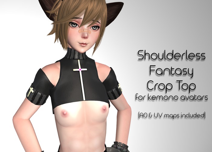 LMF Kemono Shoulderless Fantasy Crop Top