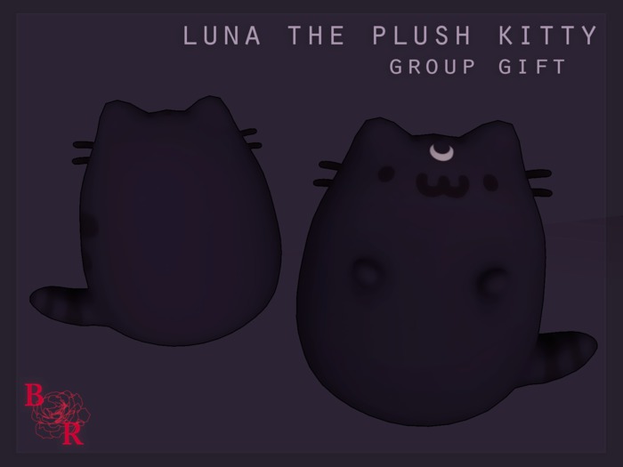 .:BLACK ROSE:. Luna The Plush Kitty GROUP GIFT