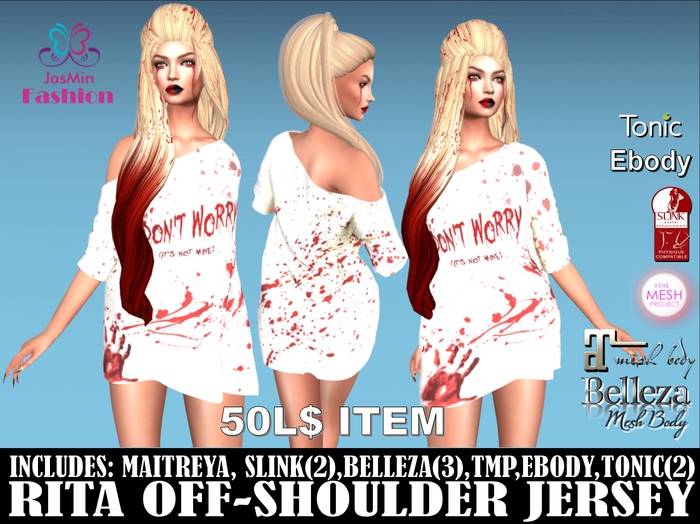 !*JMF*! Rita off-shoulder Jersey