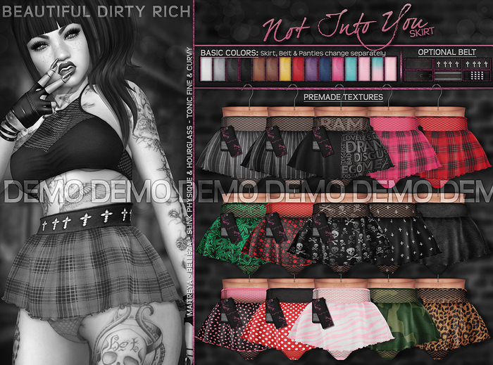 ...:::Beautiful Dirty Rich:::... Not Into You -Skirt- DEMO
