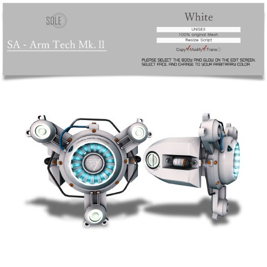 :::SOLE::: SA - ArmTech Mk.2 (White) [Wear me]