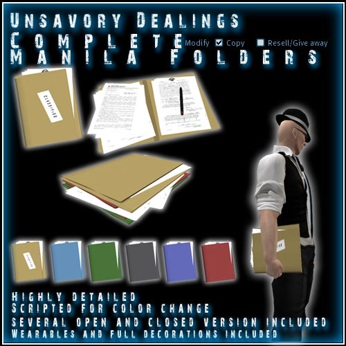 Unsavory Dealings - Complete Manila Folders
