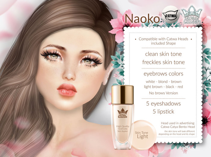 WHITE QUEEN - NAOKO SKIN TONE LIGHT- CATWA MESH HEADS