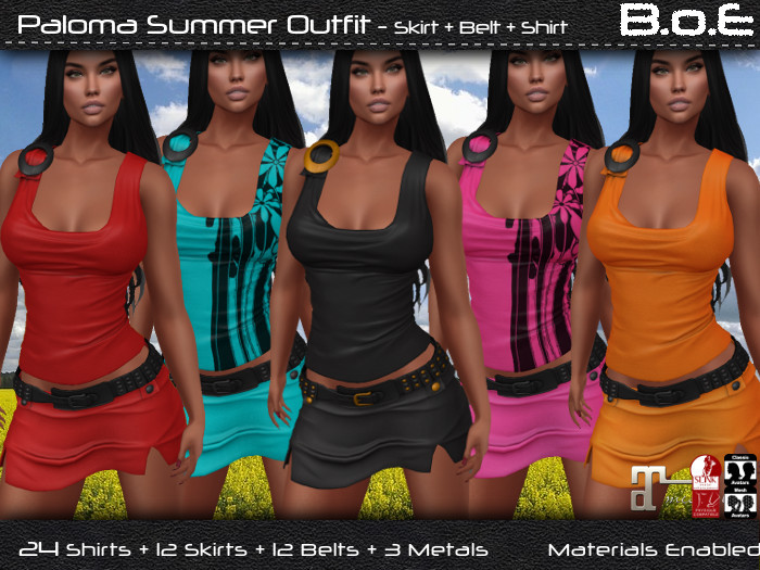 B.o.E - Paloma Summer Outfit - Maitreya - Slink