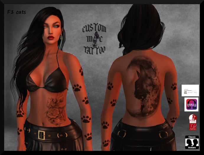 F1 cats Custom M&C tattoo