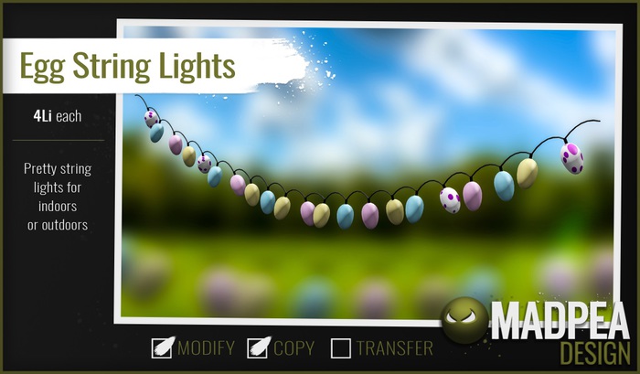 MadPea Egg String Lights