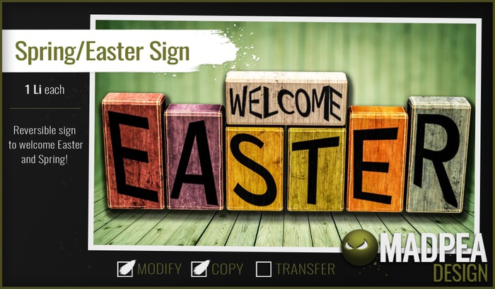 MadPea Spring/Easter Sign