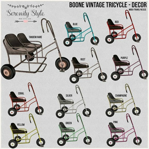 Serenity Style-Boone Vintage Tricycle Yellow