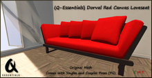 {Q-Essentials} Dorval Loveseat - Canvas Red