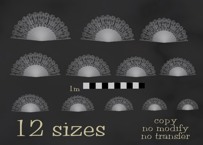 Silver Animated Resizable Lace Fan