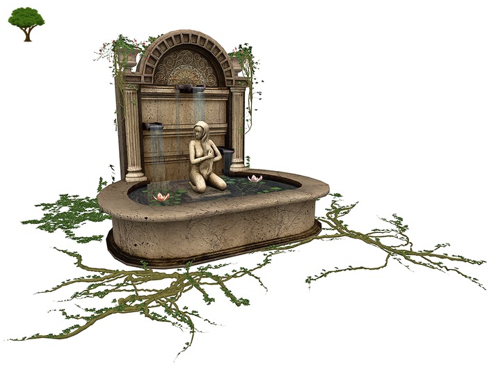 ~ xantes ~ Fountain & Plants - Medea (wear to unpack) BOX