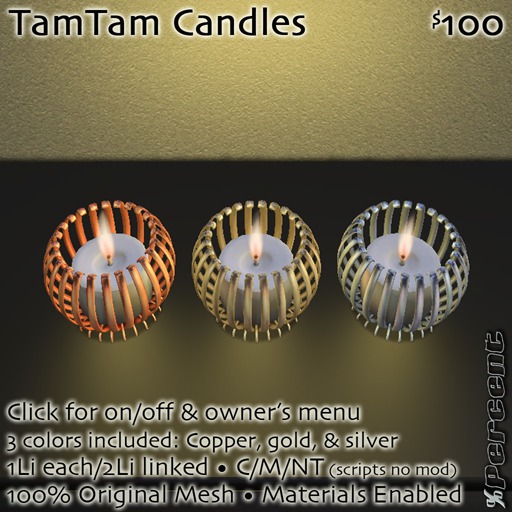 % TamTam Candles (SGC) *MESH*