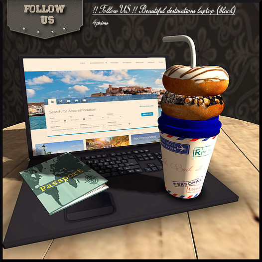 Limited offer !! Follow US !! Beautiful destinations laptop (black)