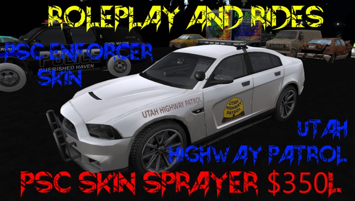 RP & RIDES Utah Highway Patrol Enforcer PSC SPRAYER DELIVERY