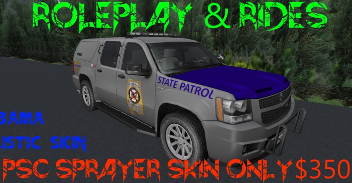 RP & RIDES Alabama State Police Ballistic PSC SPRAYER DELIVERY