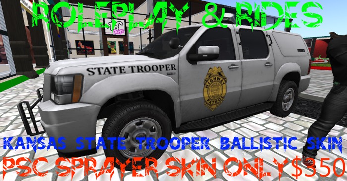 RP & RIDES kansas state trooper,Ballistic PSC SPRAYER DELIVERY