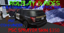 RP & RIDES California Highway Patrol CommanPSC SPRAYER DELIVERY