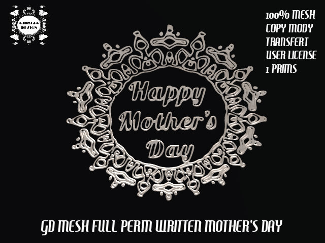 GD MESH FULL PERM WRITTEN MOTHER'S DAY