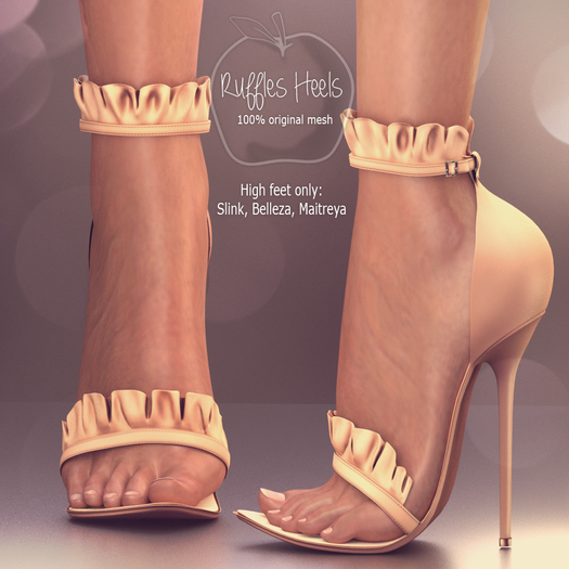(AMD) Ruffles Heels - Tangerine (wear to unpack)