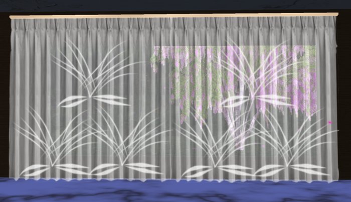 Lace Curtain Big  Grass