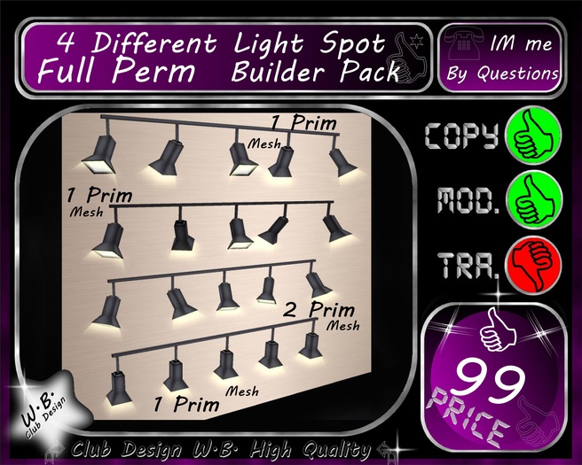 4 Different Light Spots Full Perm