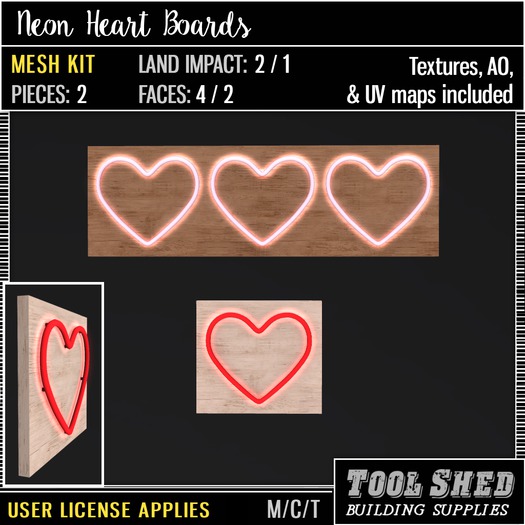 Tool Shed - Neon Heart Boards Kit