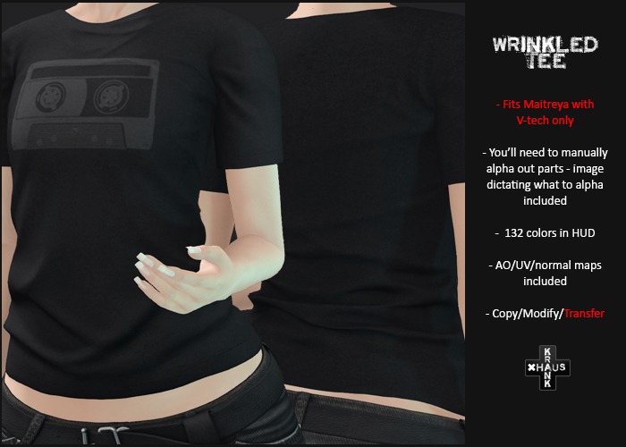 krankhaus - Maitreya V-Tech - Wrinkled Tee