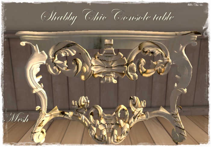 CONSOLE TABLE* MESH * SHABBY CHIC STYLE*