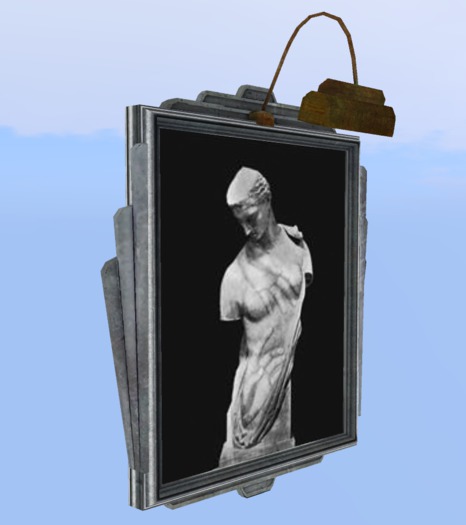 animated gif hands in statue includ. mesh frame