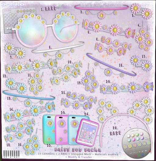 [ bubble ] 25 - Daisy Cat Ears Headband RARE