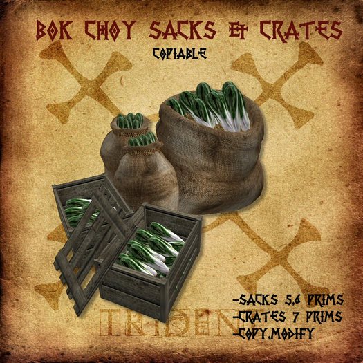 Bok Choy Sacks & Crates