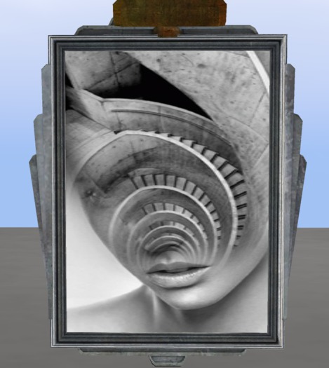 animated gif head in stairs includ mesh frame