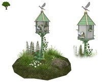 Peace Dove Cote White - Green