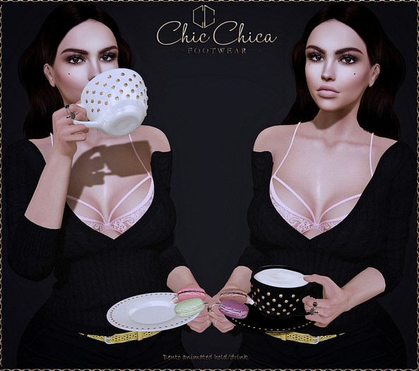:::ChicChica::: Latte with macaroons