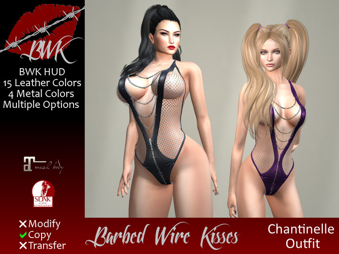 {BWK} Mesh Chantinelle Leather Outfit (Boxed)