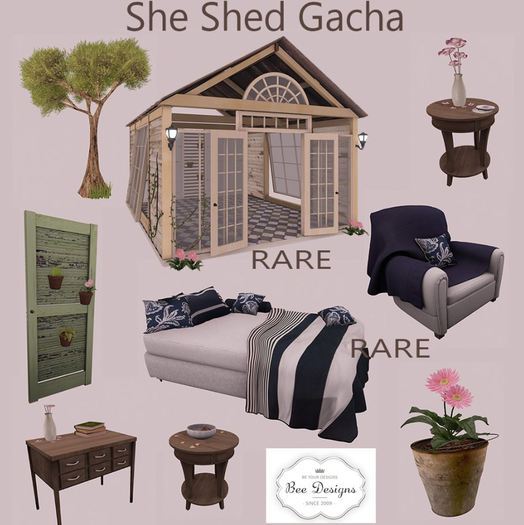 .:Bee Designs:.She Shed Gacha Gerbera