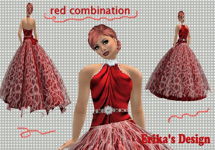 Red lace gown