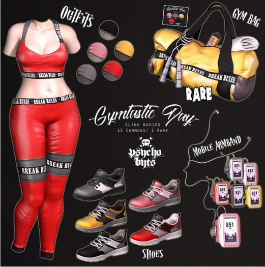 .{PSYCHO:Byts}. Gymtastic Day - Outfit  YELLOW (S)- BOX
