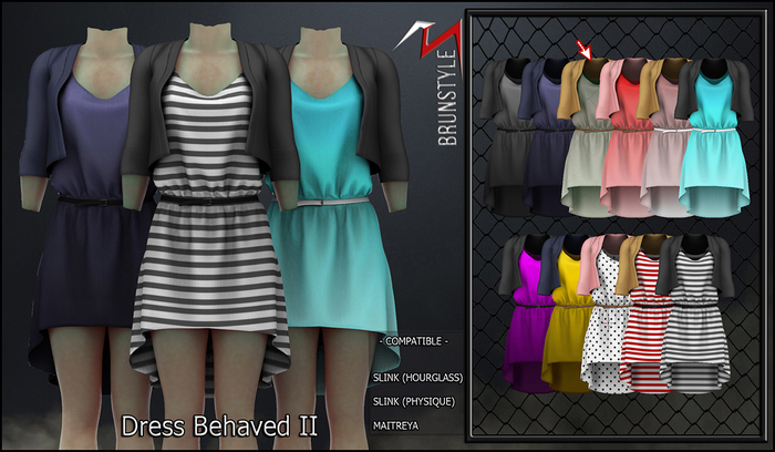[BrunStyle] Dress Behaved II -  Green Dress/Beige Coat