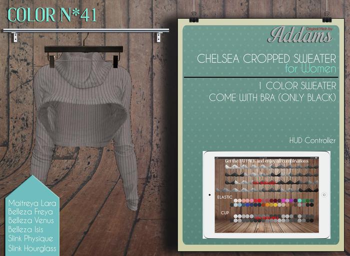 Addams "Chelsea" Mesh Sweater for Maitreya, Belleza, Slink #41