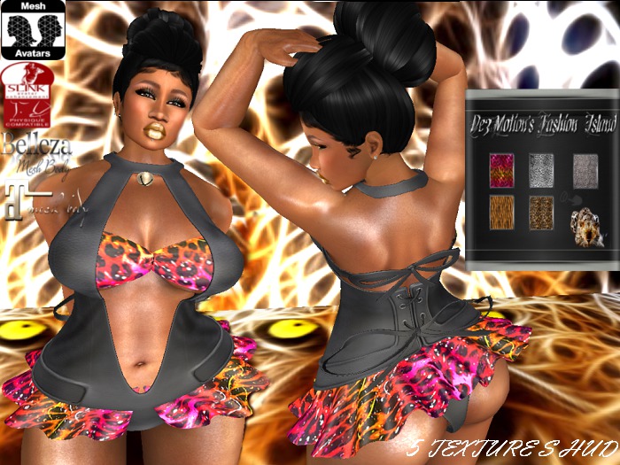 Mesh Miss Kitty Mini Dress & HUD