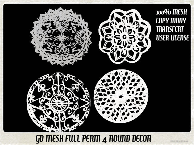 GD MESH FULL PERM 4 ROUND DECOR