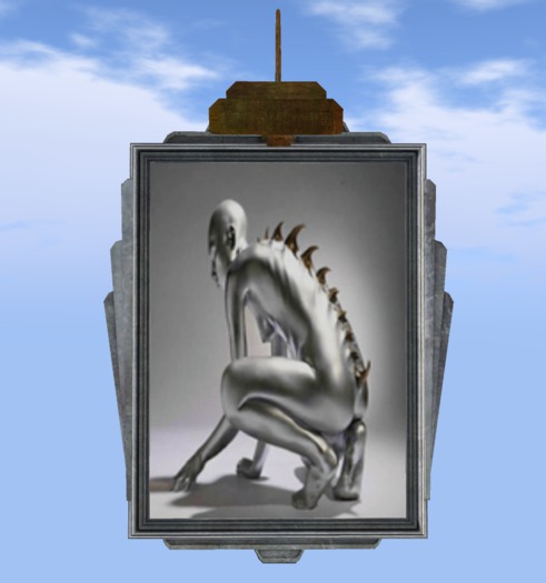 animated gif reptile man includ. mesh frame