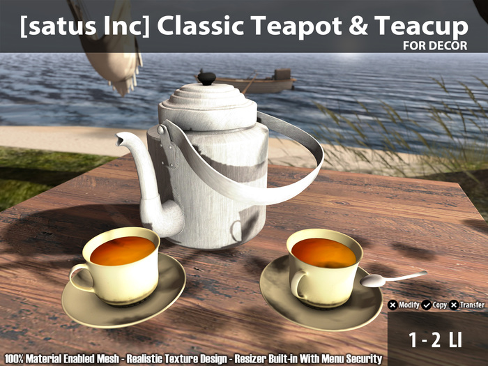 [satus Inc] Classic Teapot & Teacup