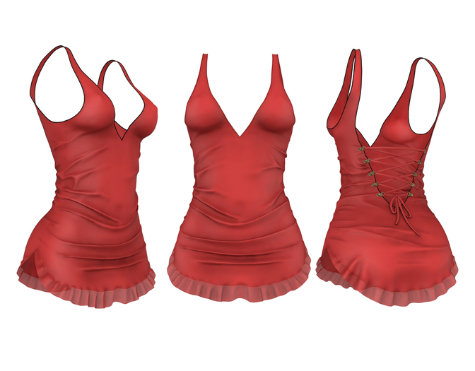 adorsy - Ariadne Dress Red - Maitreya