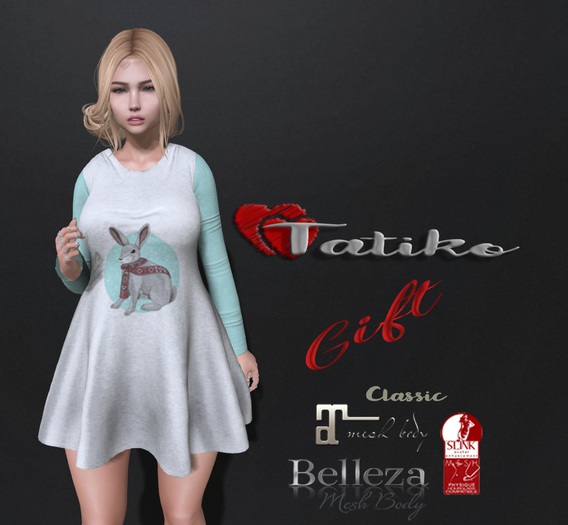 -TATIKO- Dress with a hare GIFT 