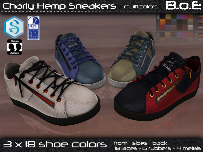 B.o.E - Charly Hemp Sneakers Mulitcolor - SLINK - SIGNATURE