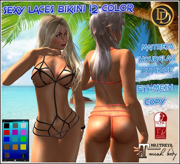 ☾ⅅⅅ☽ SEXY LACES BIKINI 12 COLOR / MAITREYA / SLINK