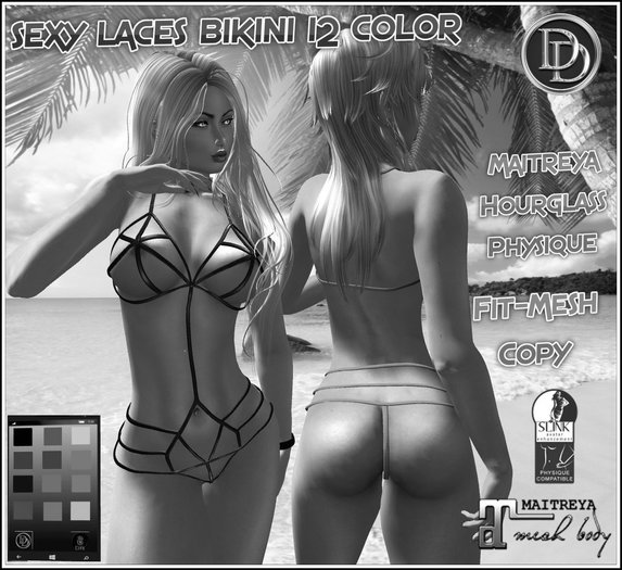 ☾ⅅⅅ☽ SEXY LACES BIKINI 12 COLOR / MAITREYA / SLINK : DEMO