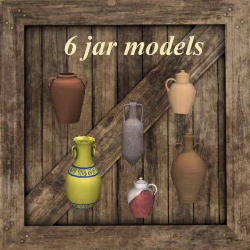 6 jar models  [G&S] storage vendor crate texture bc